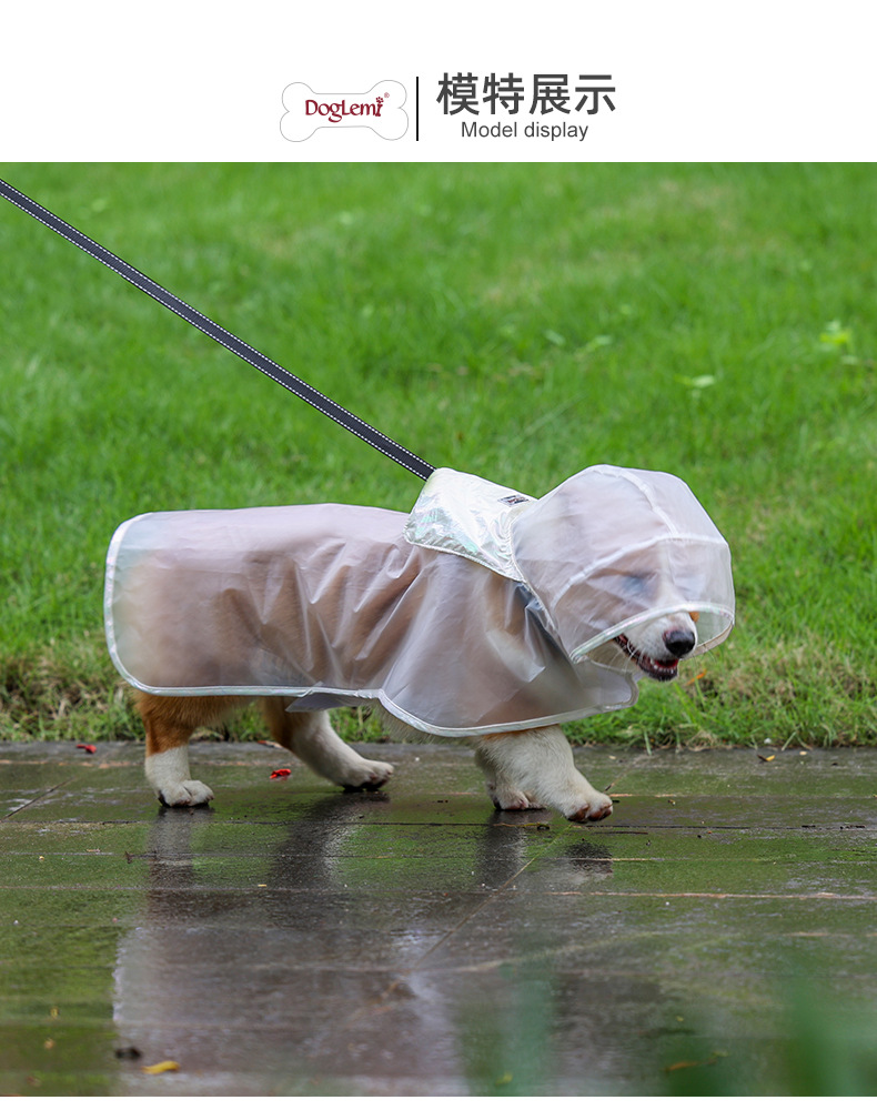 狗狗雨衣中小型犬宠物雨天衣服防水雨披小狗法斗柯基雨天宠物衣服
