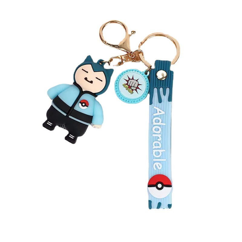 Pokémon Keychain Pokemon Keychain Pendant Wholesale Cute Pikachu Psyduck Car Key Ring