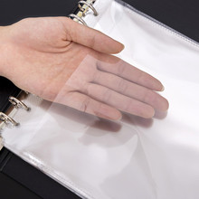 GJU8A3横式替芯文件袋11孔保护袋A4打孔袋塑料透明活页插页袋B5内