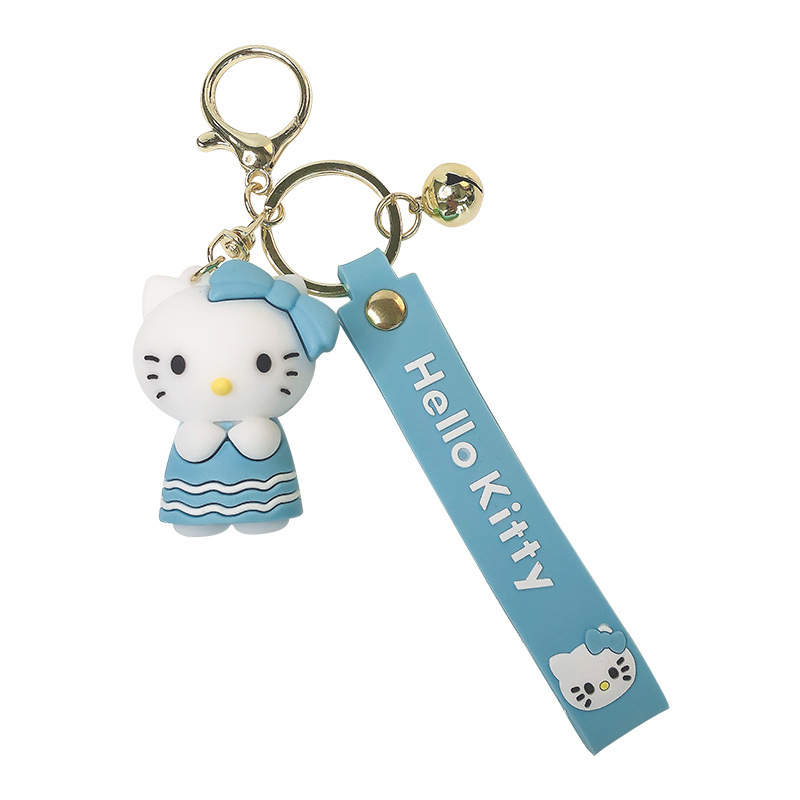 Creative Cartoon Anime Cat Couple Keychain Pendant Cute Schoolbag Pendant Car Key Chain Small Gift