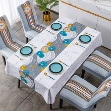 S78D轻奢感桌布防水防油免洗餐桌餐椅椅子套罩套装家用桌椅凳