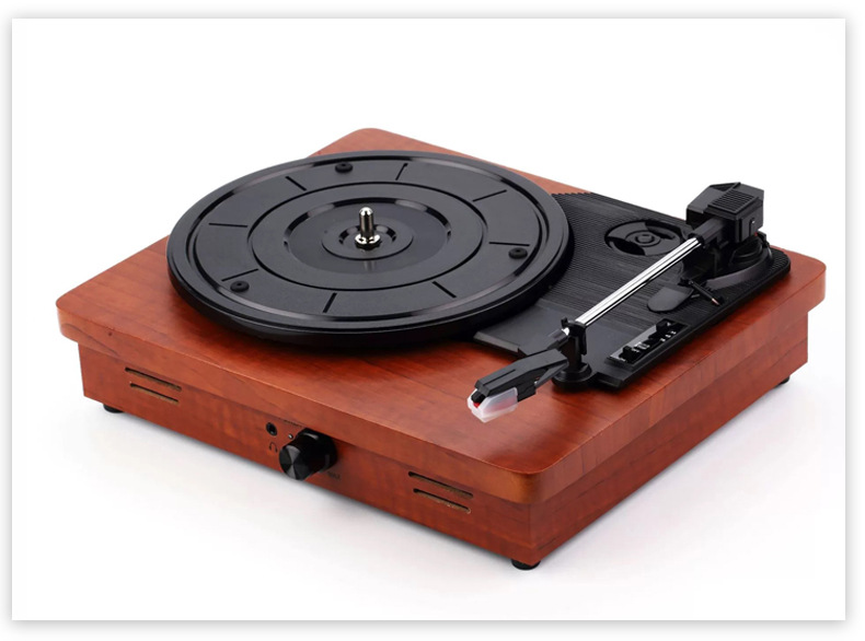 便携式入门蓝牙留声机 仿古装黑胶唱片机 内置喇叭简易经典唱片机