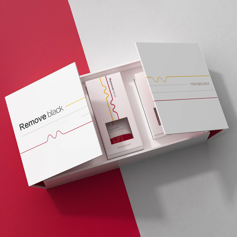 高端礼盒定 制厂家化妆品包装盒彩盒护肤品双开盒 翻盖送礼高档