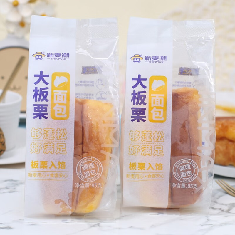 【新麦潮 大板栗吐司85g】速食休闲食品爆款面包