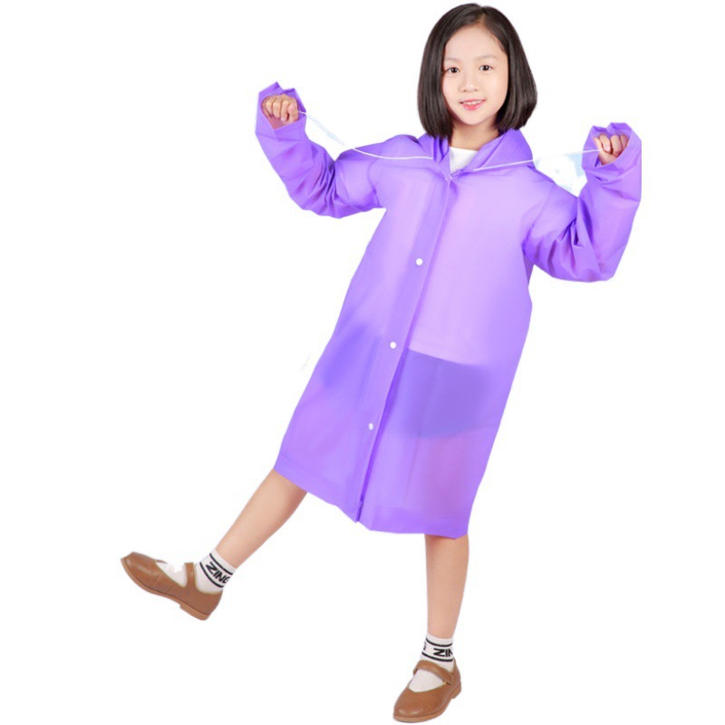 Factory Direct Sales Children's Raincoat Kindergarten Primary School Students Eva Cartoon Raincoat Boys Girls Poncho Processing Customization