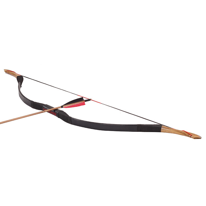 仿古传统弓箭套装 户外景区一体式射箭反曲弓 射击娱乐木质传统弓