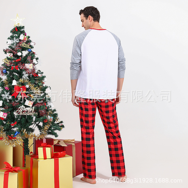 2022 New Cross-Border Family Pajamas Suit Baby Boys Girls Women's Clothing Men's Christmas Suit