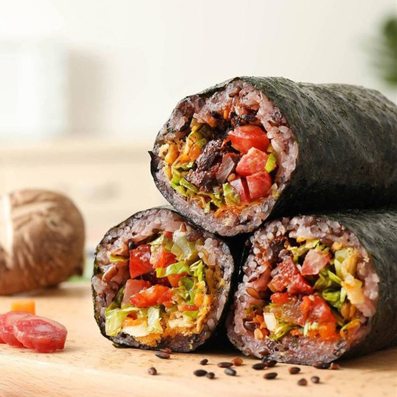 紫菜包饭材料半切寿司海苔三角台湾饭团商用烤海苔手卷料理寿司皮