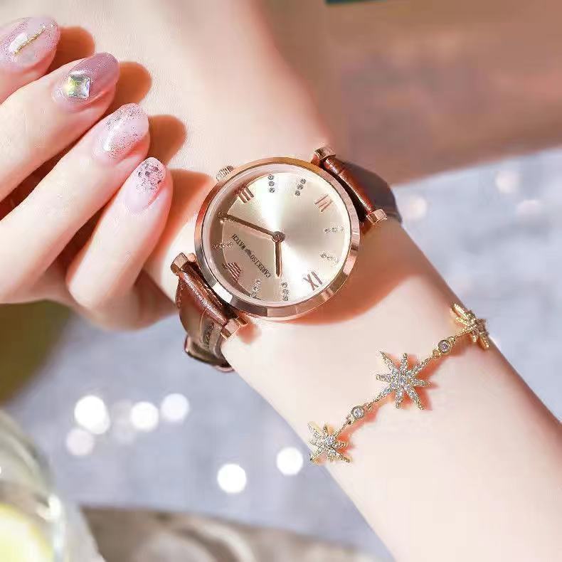 Kaifeiou New Waterproof Women's Watch Ultra-Thin Fashion Female Student Quartz Watch TikTok AliExpress One Piece Dropshipping