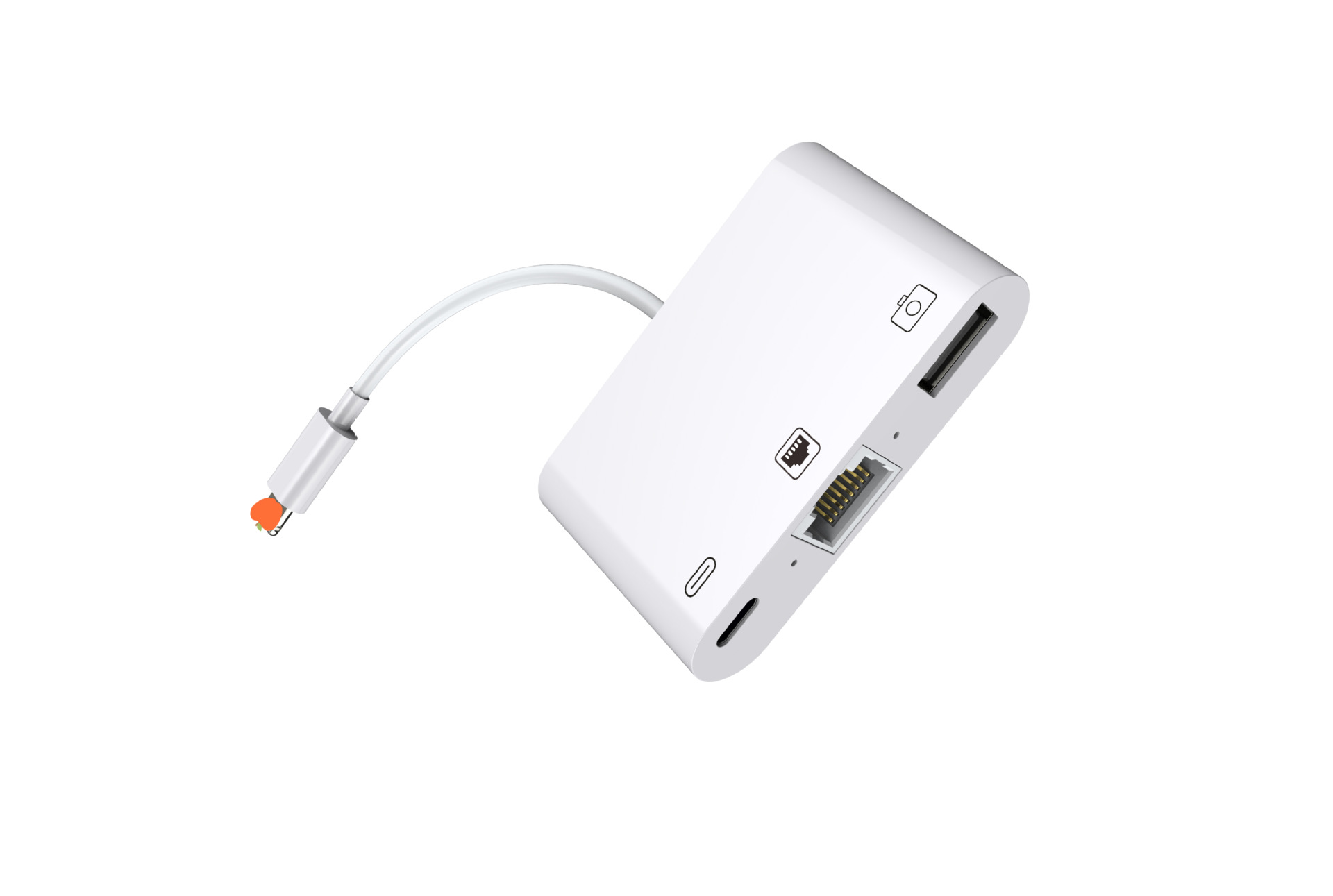 适用于苹果手机转网卡三合一百兆网卡转换器lightningtorj45