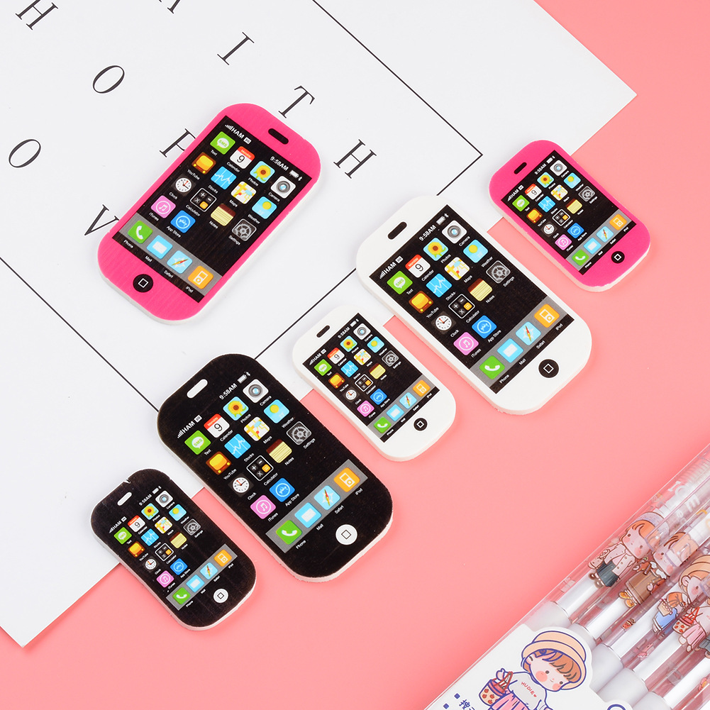 创意文具卡通苹果手机橡皮擦小学生奖品礼物可爱儿童淘宝赠品橡皮