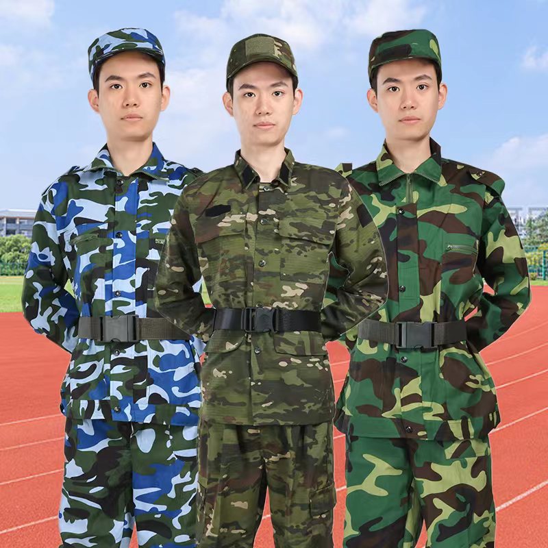 迷彩服军训服套装男儿童夏季学生体能训练服全套短袖工作服厂家批