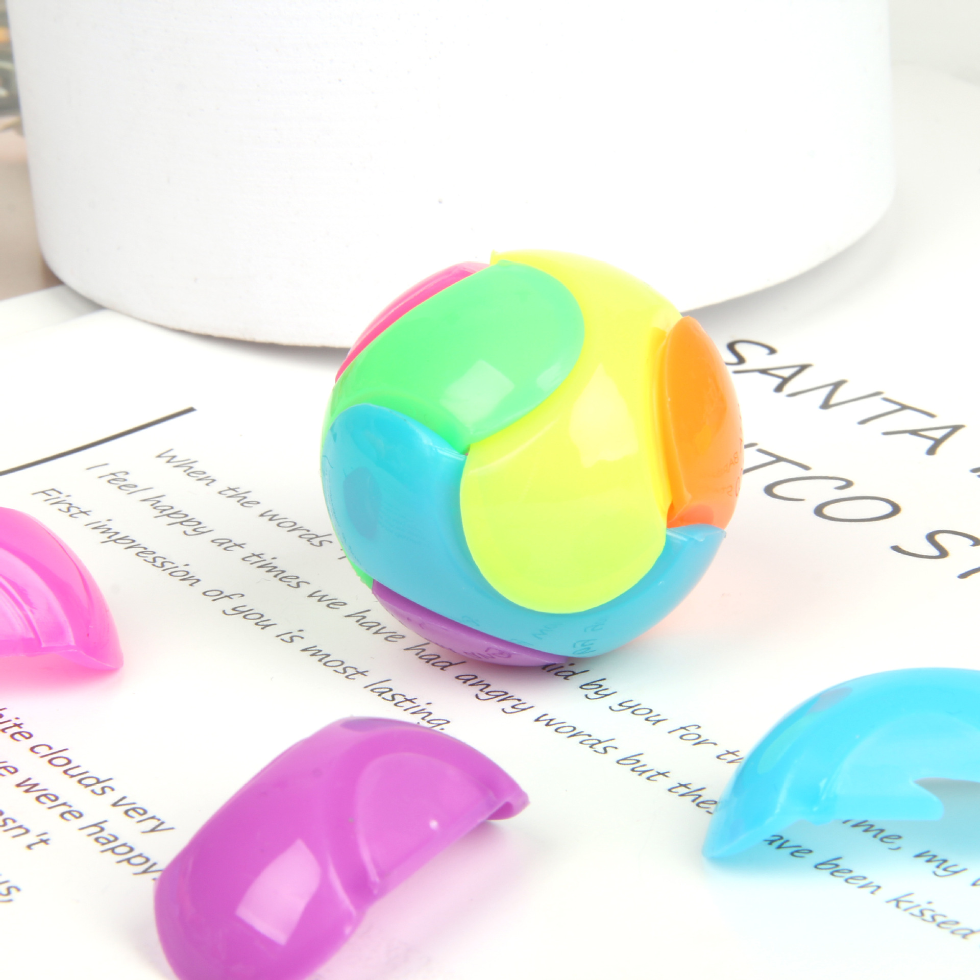 创意智力组装魔方球 迷你儿童拼装网格球玩具男孩怀旧经典拼拆球