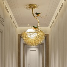 鸟巢灯创意吊灯餐厅灯简约个性阳台入户玄关吧台走廊过道灯艺术灯