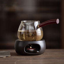 网红日式蜡烛煮茶炉套装明火小火炉家用温茶炉底座暖茶加热炉温茶