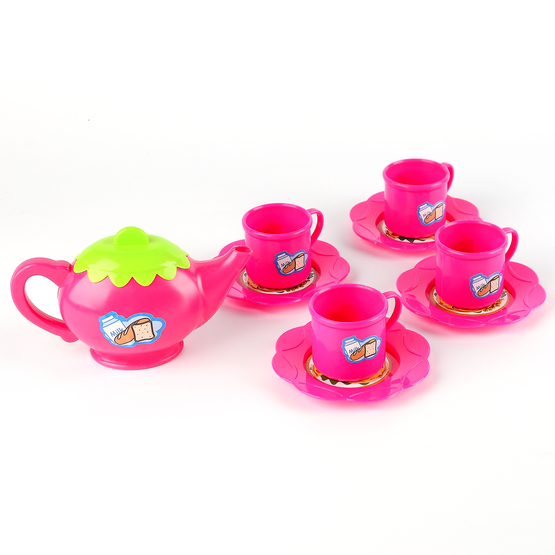 跨境女孩男孩过家家儿童茶壶玩具仿真塑料茶具冲茶套装