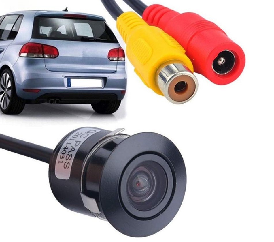 汽车通用倒车摄像头 18.5mm开孔 170度广角高清后视摄像头