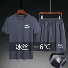 夏季运动套装男速干男士t恤跑步健身篮球服男士上衣短裤休闲套装