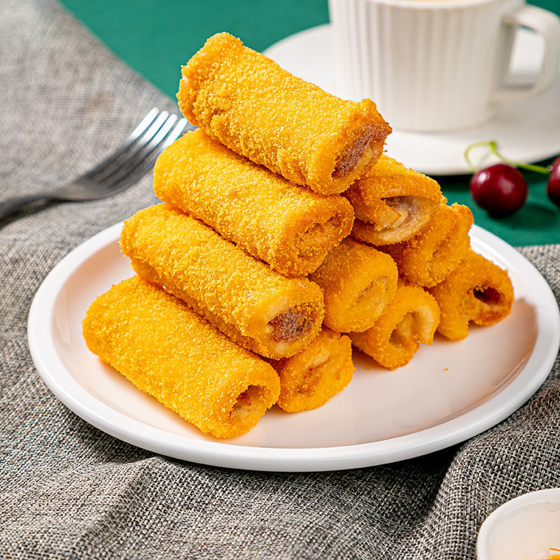 早茶点心绿茶芋卷速冻美食香芋春卷油炸点心小吃早餐半成品商用