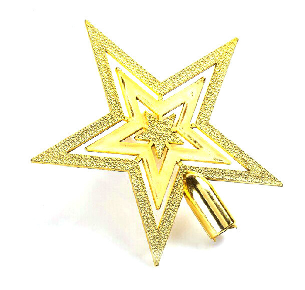 Creative Christmas Tree Decoration Five-Pointed Star Dusting Powder Tree-Top Star Glittering Powder Five-Pointed Star Christmas Decoration Three-Dimensional Tree-Top Star