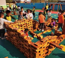 户外炭烧积木木头幼儿园碳化积木炭烧建构实心木质安吉玩具玩耍