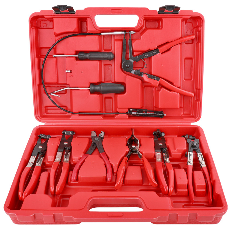 汽车水管卡钳直型喉式管束钳子套装卡扣钳卡箍钳汽修专用工具管钳