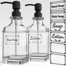 亚马逊批发玻璃盎司洗手液瓶不锈钢泵按压式分装瓶皂液器洗发水瓶