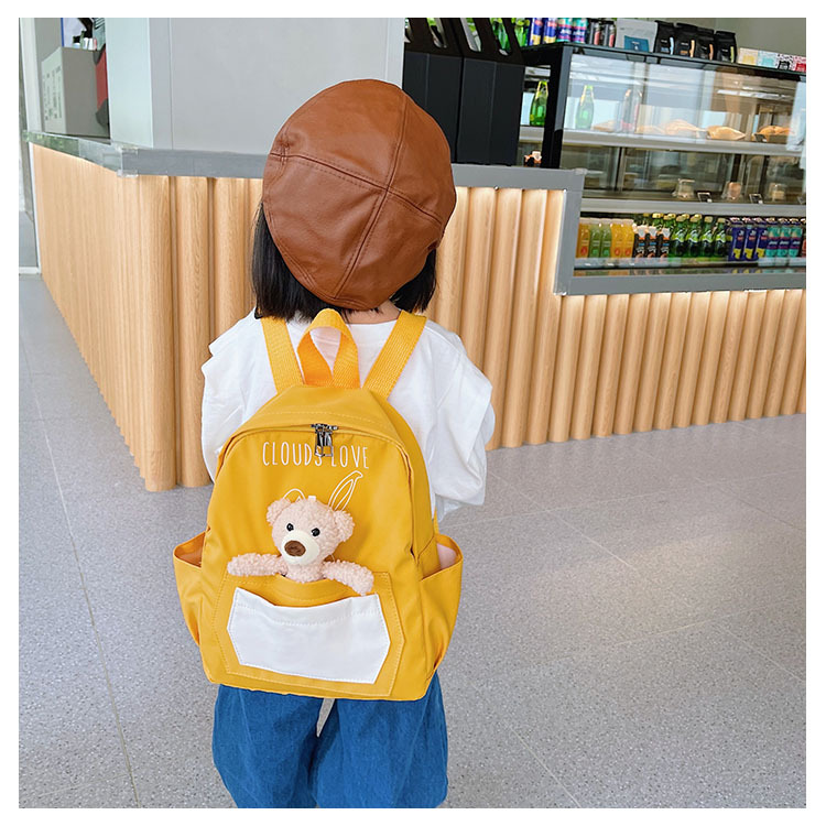 2022 New Children's Backpack Cartoon Bear Cute Boys and Girls Lightweight Small Backpack Kindergarten Student Schoolbag