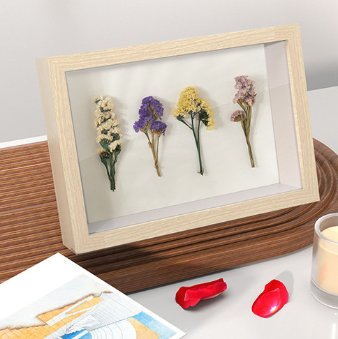 Hollow Photo Frame and Picture Frame Wholesale Three-Dimensional Dried Flower Frame Photos on the Table Ornaments Solid Wood Wall-Mounted Butterfly Handmade Diy Crafts