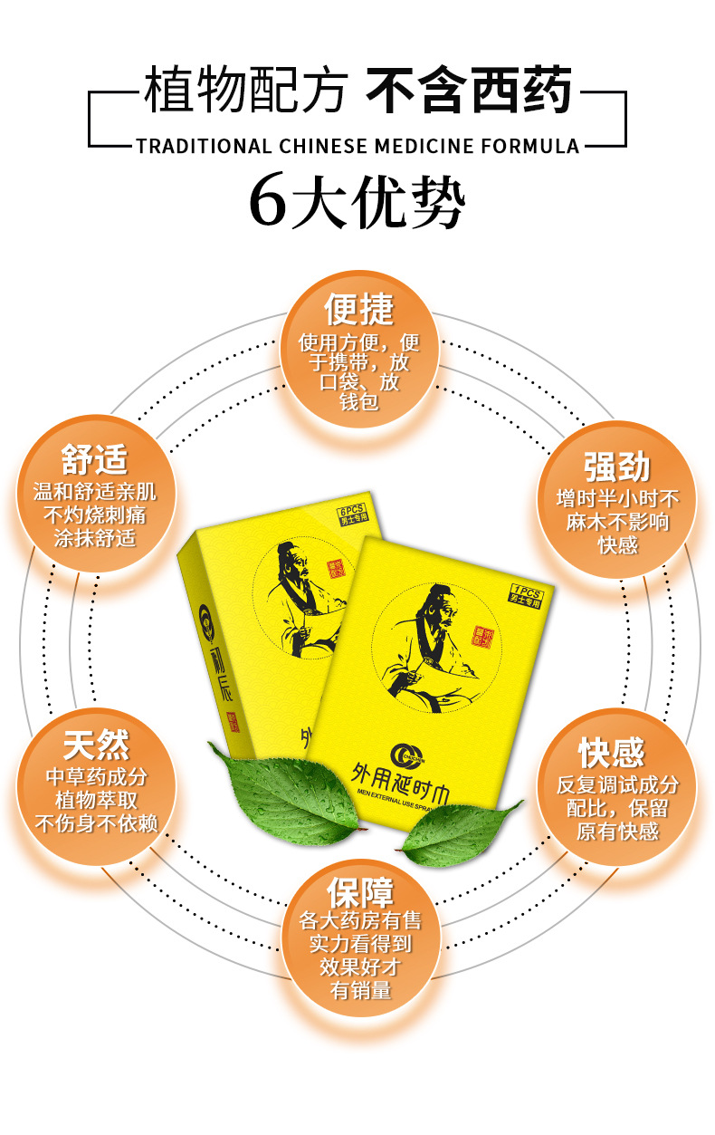 耐氏倍耐力男士外用湿巾印度神油男性湿巾不麻木成人用品情趣批发