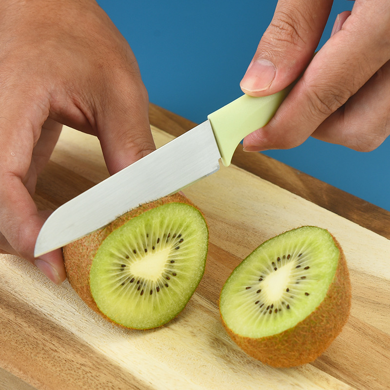 Products in Stock New Colorful Fruit Stainless Steel Knife Portable Practical Kitchen Furniture Knife SST Fruit Knife