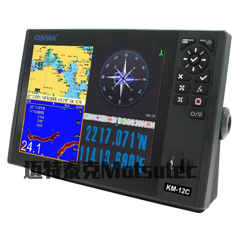 ONWA KM-12C 12英寸全球定位系统探鱼器/测深仪/回声测深仪海洋用