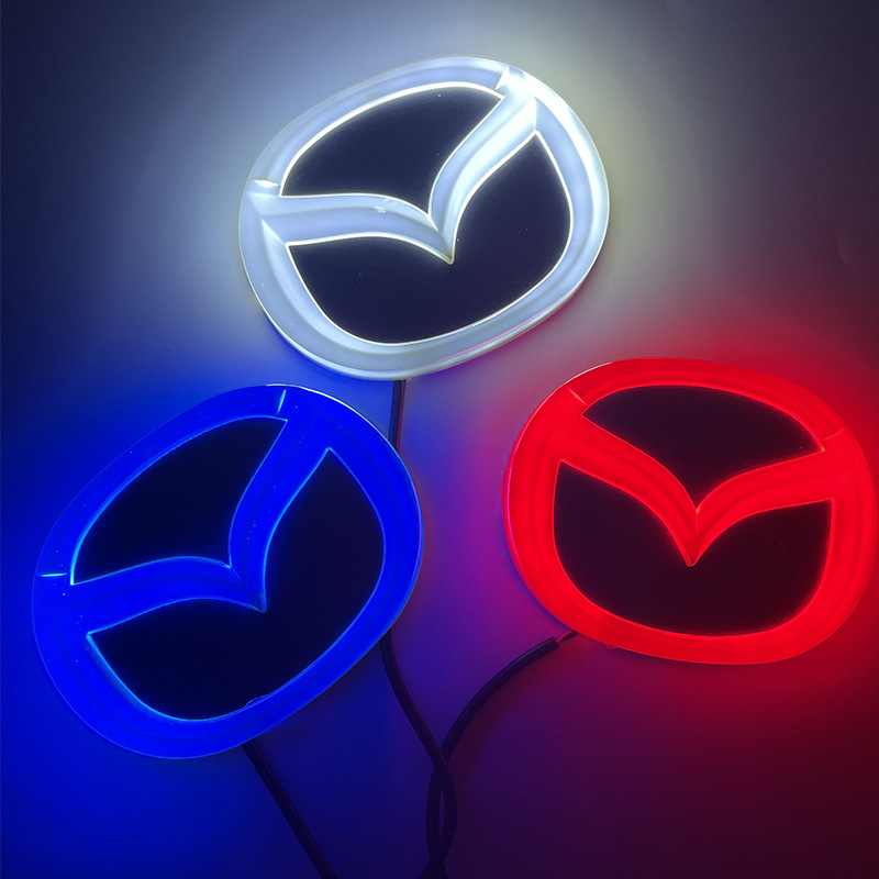 4d车标灯适用于马自达发光标 马3马6睿翼尾灯led灯冷光发光车标灯