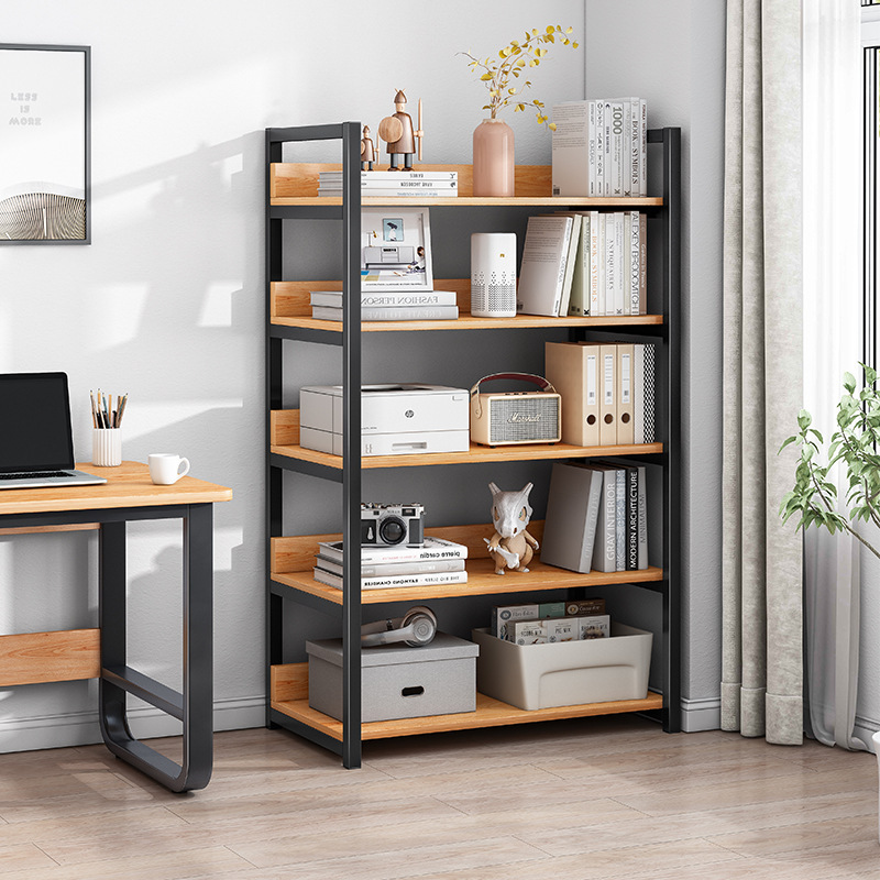 北欧书架置物架多层卧室客厅简约现代落地层板储物架创意实用置物