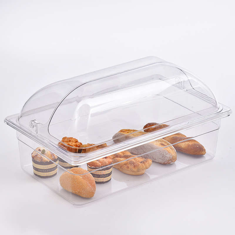 Wholesale Bread Basket Cake Tray Fruit Plate with Lid Rattan Woven Sampling Plate Dim Sum Plate Pastry Dessert Transparent Cover