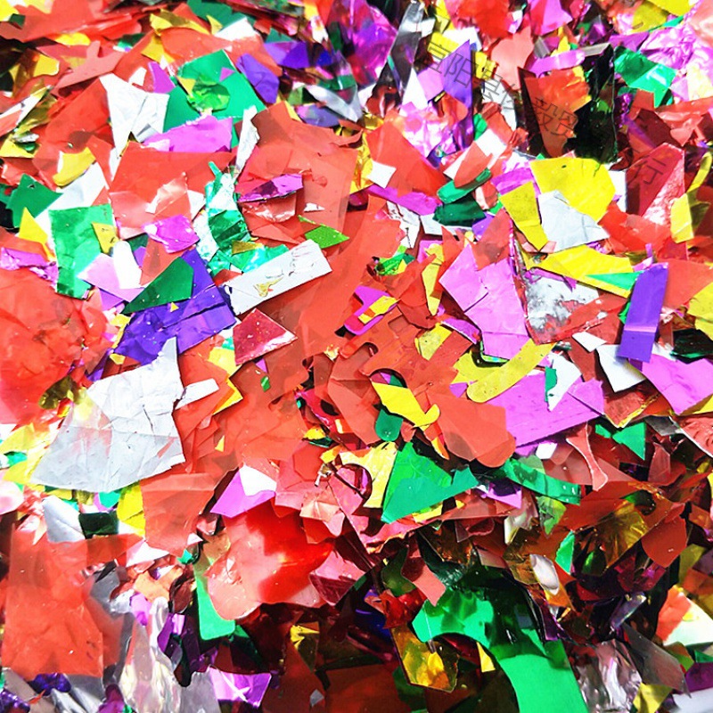 结婚手抛花撒彩色闪光撒地金碎纸片亮片婚庆礼炮金蛋彩纸撒花