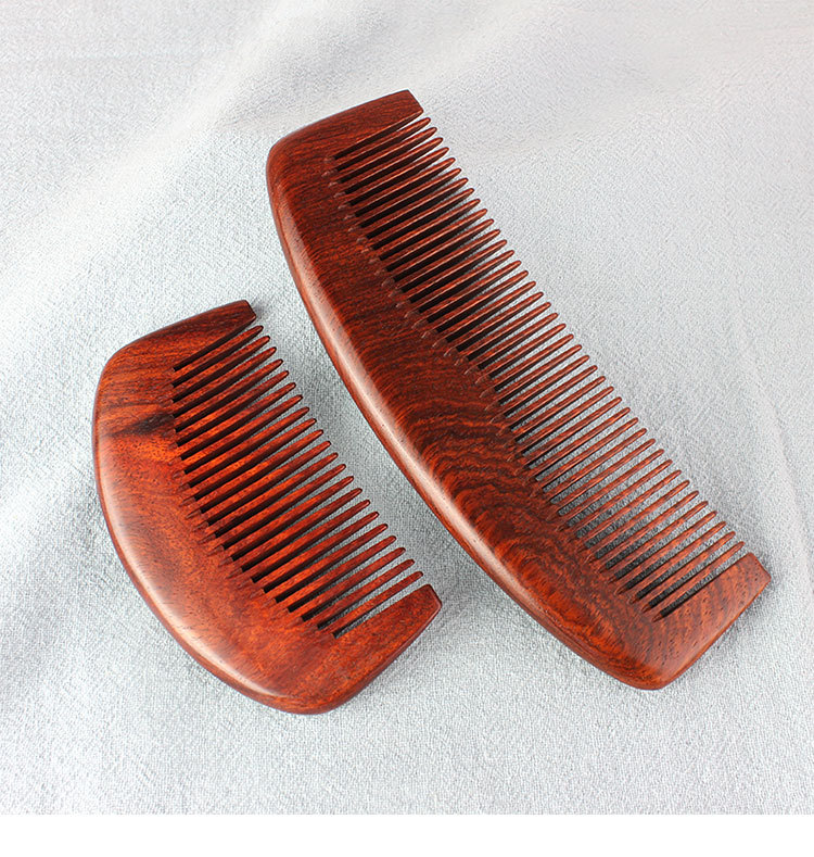 天然血檀木梳加厚月梳防静电按摩梳子免费刻字节日礼物公司礼品