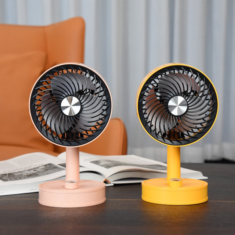 2025 new electrodeless speed control desktop little fan summer portable office desk surface panel cooling electric fan