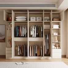 W9R肤感板材衣柜简约现代经济型卧室家用柜子四六五门组合轻奢大