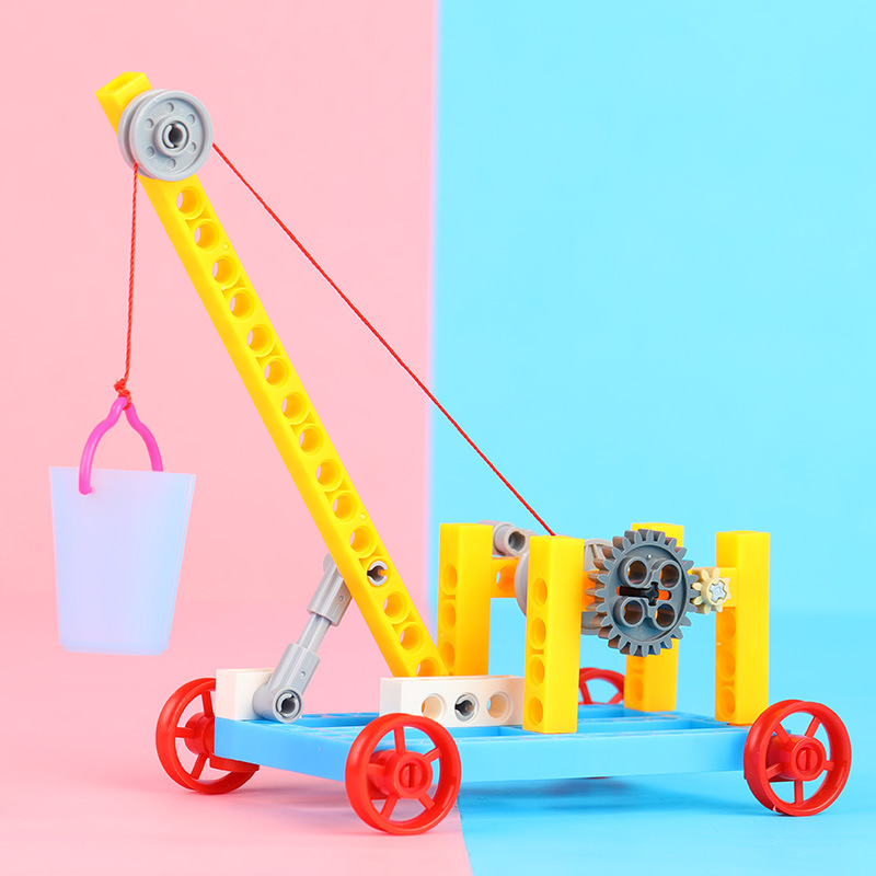 小霍金科学实验教具器材 小学生diy手工材料包steam自制吊车-阿里巴巴