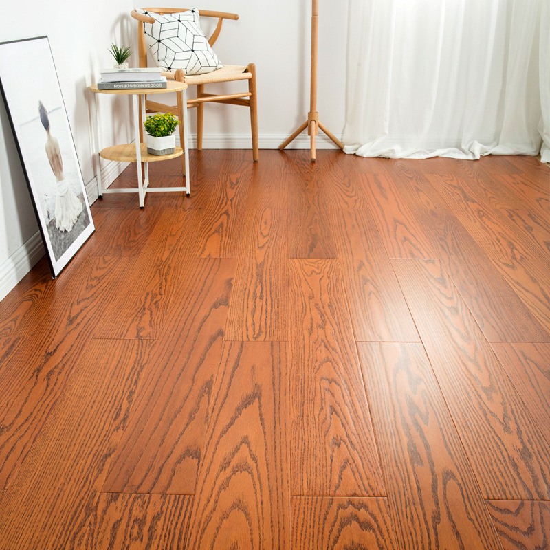 美国红橡木三层多层排骨芯纯实木木皮复合木地板e0级家用厂家直销