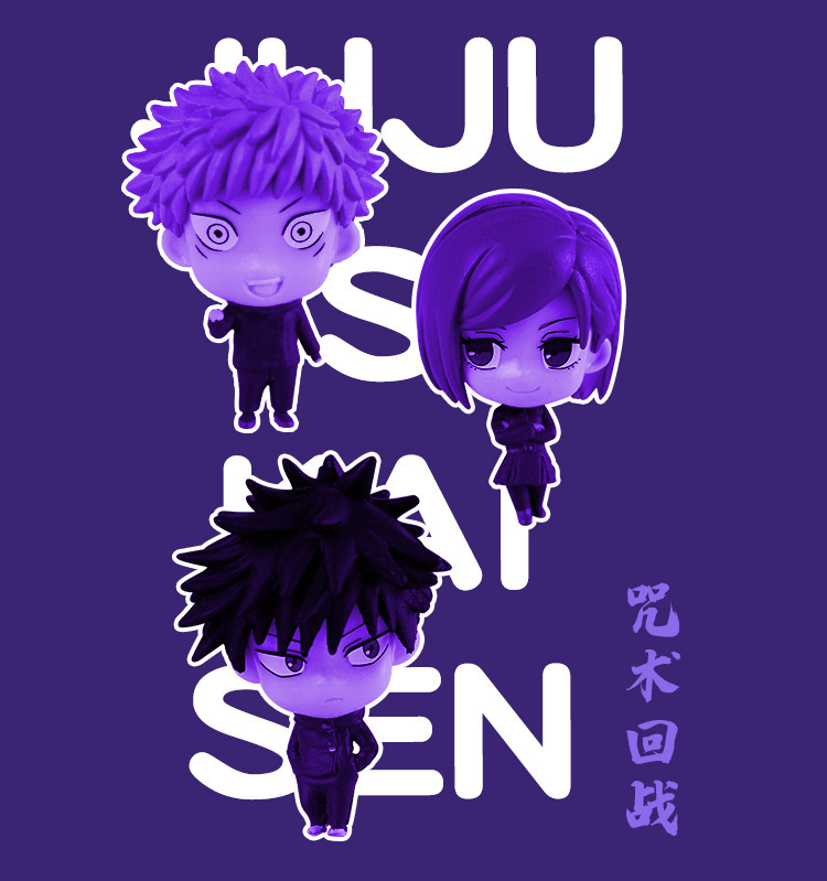 5款咒术回战手办q版 sd扭蛋公仔 虎杖悠仁伏黑惠 野蔷薇 模型摆件