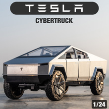 特斯拉cyberpunk赛博皮卡合金模型车玩具车1:24摆件仿真汽车模型