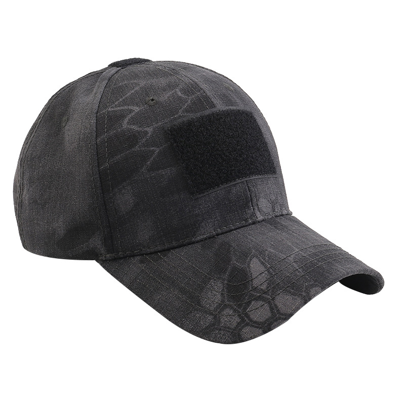 Military Fans Outdoor Camouflage Tactical Cap All-Season Sunshield Mountaineering Camouflage Cap Python Pattern Cap Military Training Cap Velcro Peaked Cap