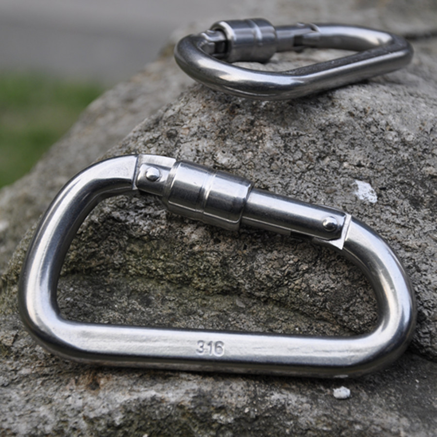 高承重 s2492 316不锈钢材质 登山扣 自锁 拖车扣 高承重1092kg跨