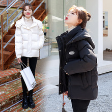 白鸭绒羽绒服女2022冬季新款韩版时尚宽松面包服学生洋气休闲外套