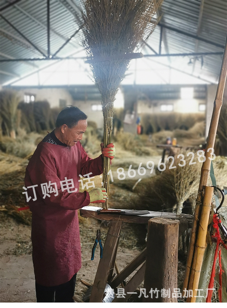 一凡竹扫把山东金枝大扫把 马路扫帚 厂家直销 环卫扫把 现货现发