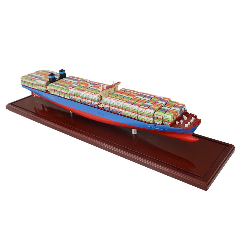 Mediterranean Container Ship Model Zhongyuan Sea Container Ocean Transportation Ship Model Simulation Cargo Ship Ship Model Ornaments