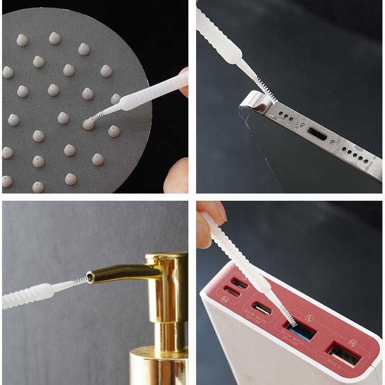 Shower Hole Cleaning Brush Gap Brushes Bathroom Shower Head Nozzle Shower Cleaning Brush Outlet Hole Anti-Blocking Mini Brush