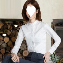 韩版春秋职业白衬衫女长袖2024年新款上班面试工作服秋冬加绒工装